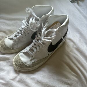 White Nike blazers
